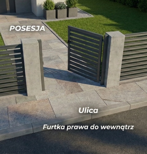 Furtka Ogrodzeniowa Palisadowa Dual Wood-Look