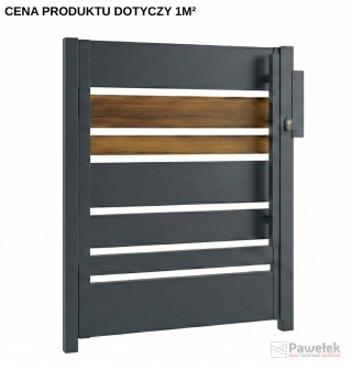 Furtka Ogrodzeniowa Palisadowa Dual Wood-Look