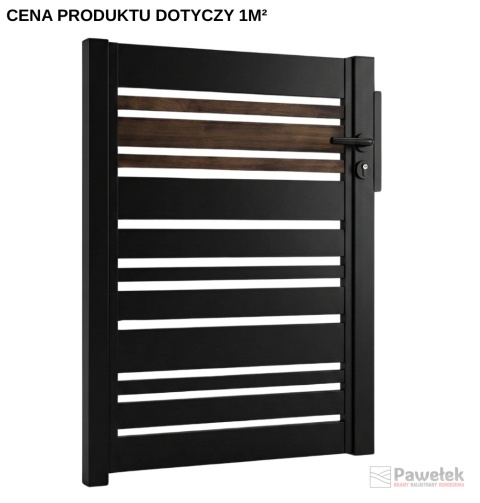 Furtka Ogrodzeniowa Palisadowa Loft Wood-Look