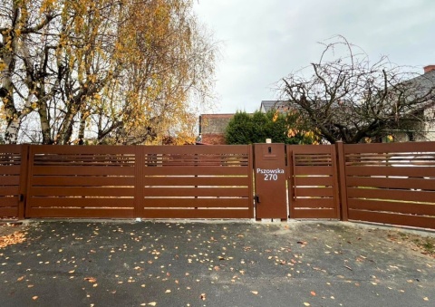 Furtka Ogrodzeniowa Palisadowa Slim Wood-Look