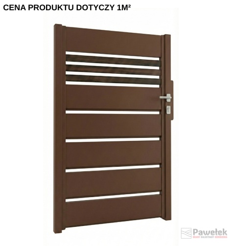 Furtka Ogrodzeniowa Palisadowa Slim Wood-Look