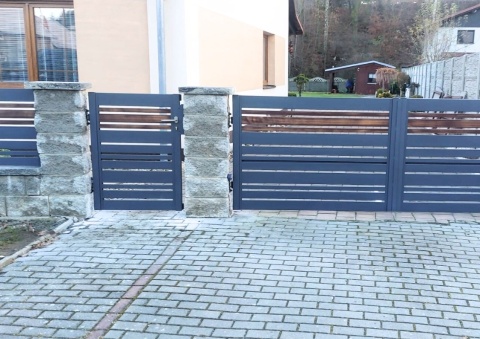 Furtka Ogrodzeniowa Palisadowa Loft Wood-Look