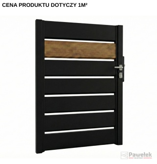 Furtka Ogrodzeniowa Sztachety Otwarte Modern Wood-Look