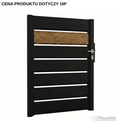 Furtka Ogrodzeniowa Sztachety Otwarte Modern Wood-Look