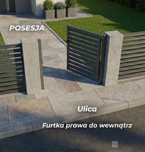 Furtka aluminiowa grzebieniowa