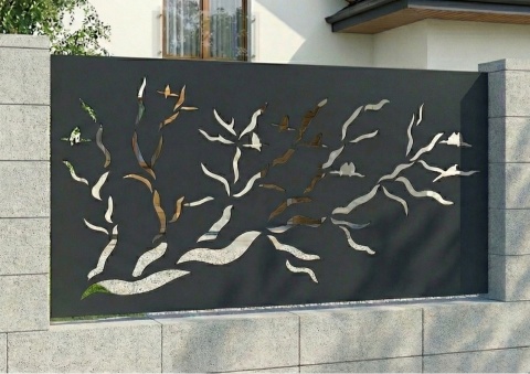 Przęsło Ogrodzeniowe „Drzewo & Ptaki”