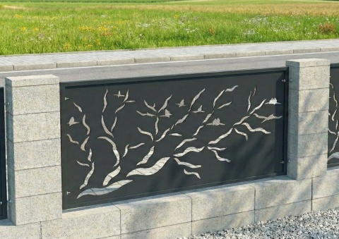 Przęsło Ogrodzeniowe „Drzewo & Ptaki”